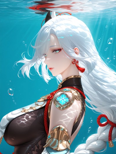 水下摄影 #申鹤 #原神 #二次元 #唯美意境