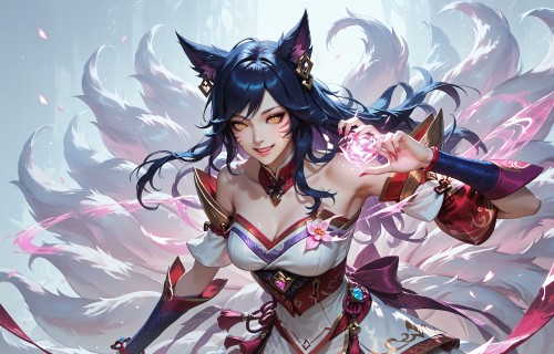 #阿狸 #英雄联盟 #电脑壁纸 #二次元ai绘画 #LOL