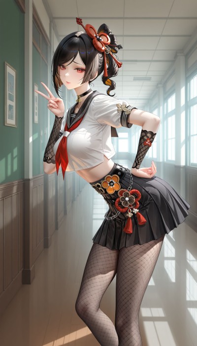 #原神 #千织 #辣妹 #校园 #二次元