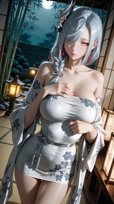 原神 #申鹤 #古风美女 #完美身材 #ai绘画#美女壁纸
