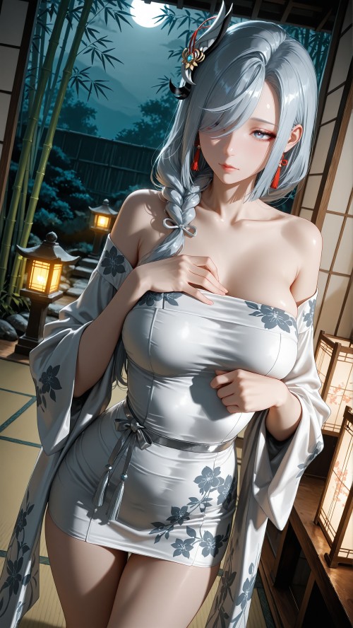 原神 #申鹤 #古风美女 #完美身材 #ai绘画#美女壁纸