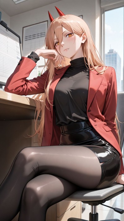 二次元壁纸 #电锯人 #帕瓦#美女壁纸