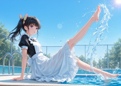 水波轻溅，溅起一池温柔。#鬼灭之刃 #甘露寺蜜璃 #蝴蝶忍 #香奈惠 #动漫壁纸