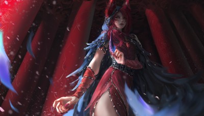 游戏《英雄联盟》莎雅Xayah插画壁纸图片