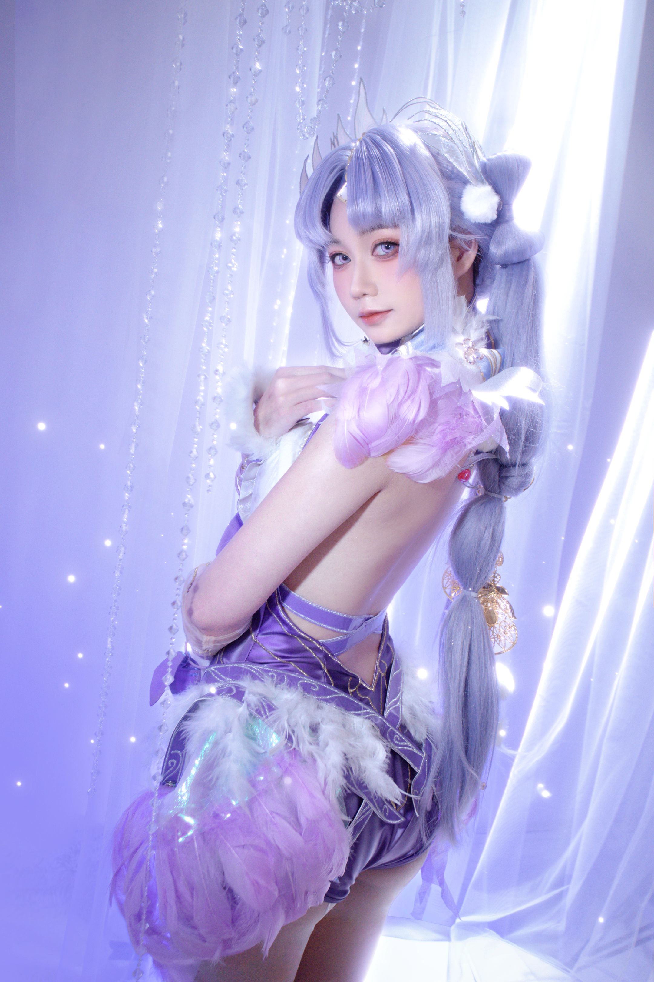 dy@柒染爱喝奶茶 紫萍小天使香香软软 cos 永劫无间手游 永劫无间 殷紫萍天禄瑞光  第4张
