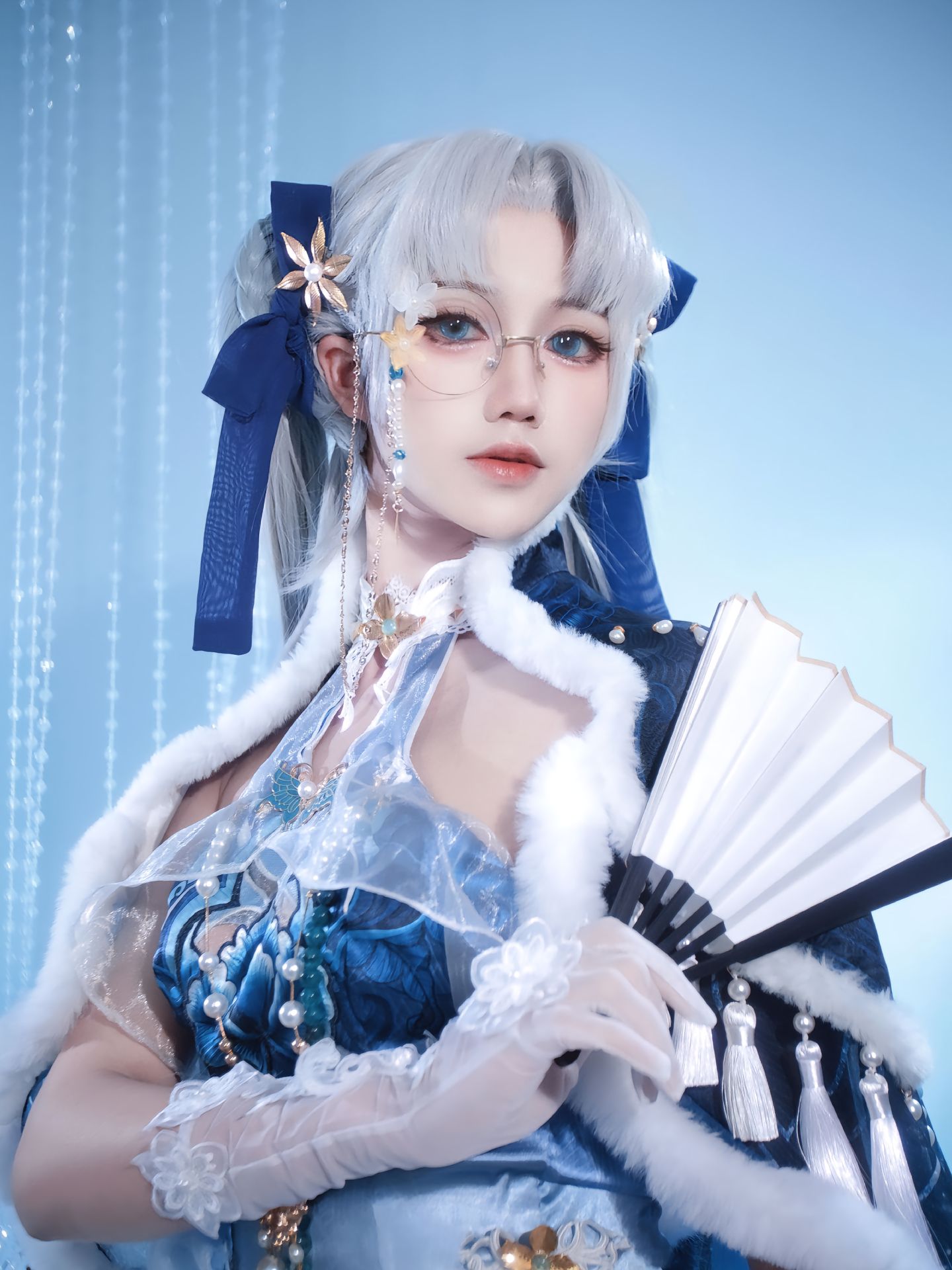 dy@柒染爱喝奶茶 无极帝国该迎来它真正的主人了 cos 永劫无间 顾清寒 藏雨阁主 旗袍  第1张