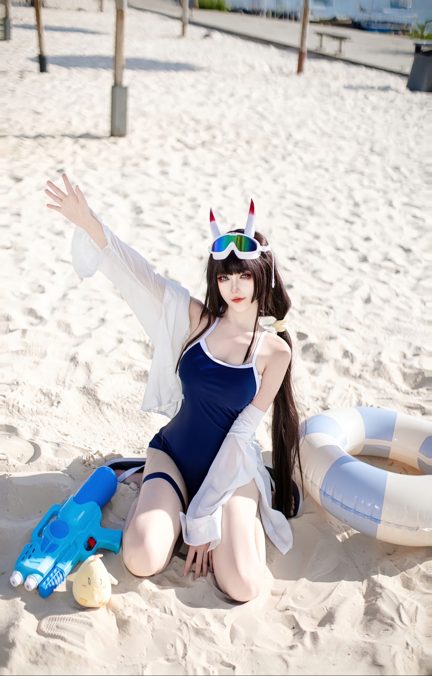dy@绛南学姐ovo 拍这几套泳装肩膀都给我晒黑了 二次元 cosplay 碧蓝航线 能代  第2张