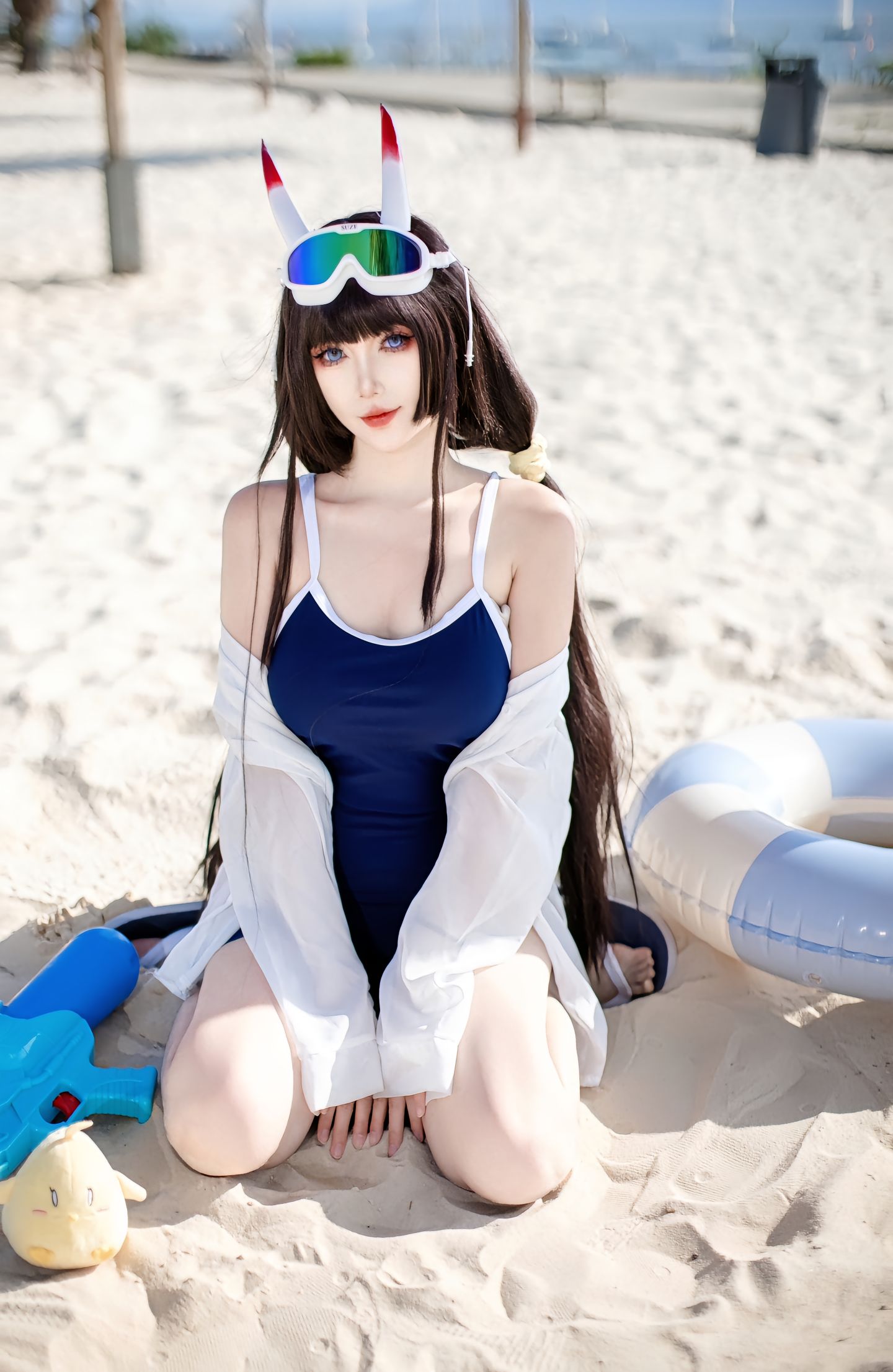 dy@绛南学姐ovo 拍这几套泳装肩膀都给我晒黑了 二次元 cosplay 碧蓝航线 能代  第3张
