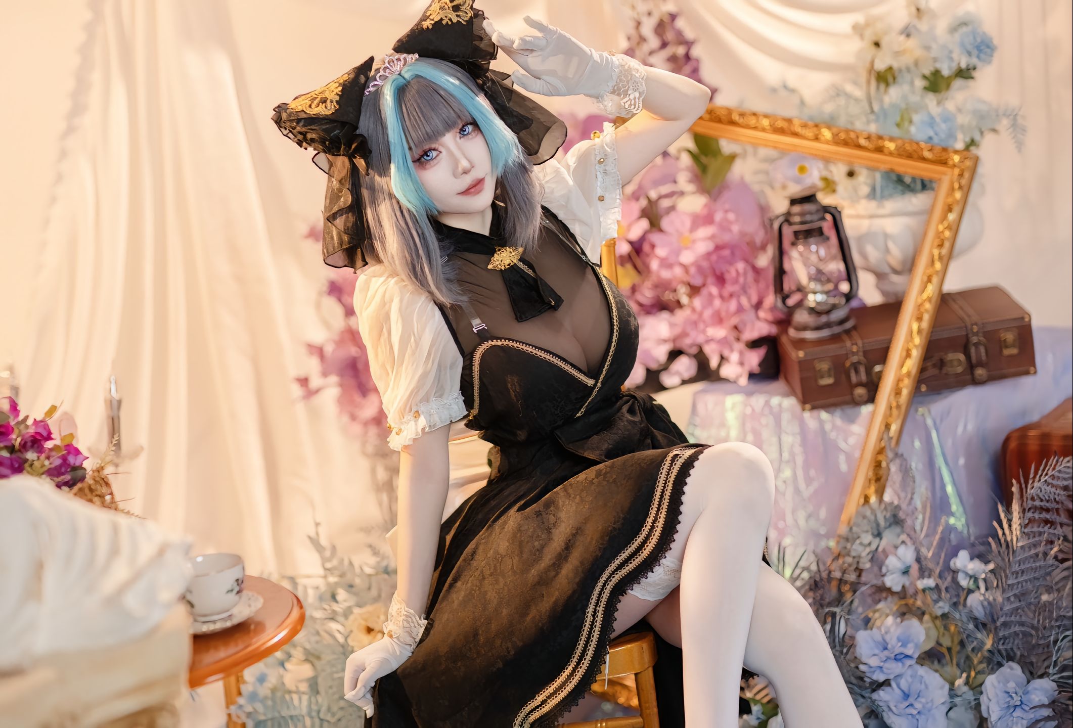 dy@绛南学姐ovo 柴郡猫猫音乐会 碧蓝航线 二次元 一种很新的cosplay cos 柴郡猫cos  第5张