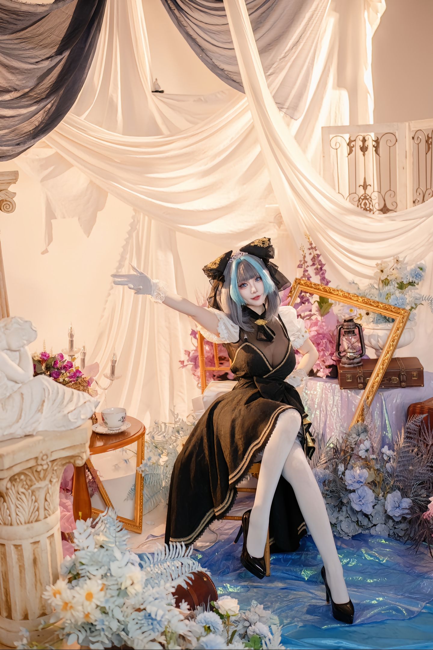 dy@绛南学姐ovo 柴郡猫猫音乐会 碧蓝航线 二次元 一种很新的cosplay cos 柴郡猫cos  第6张