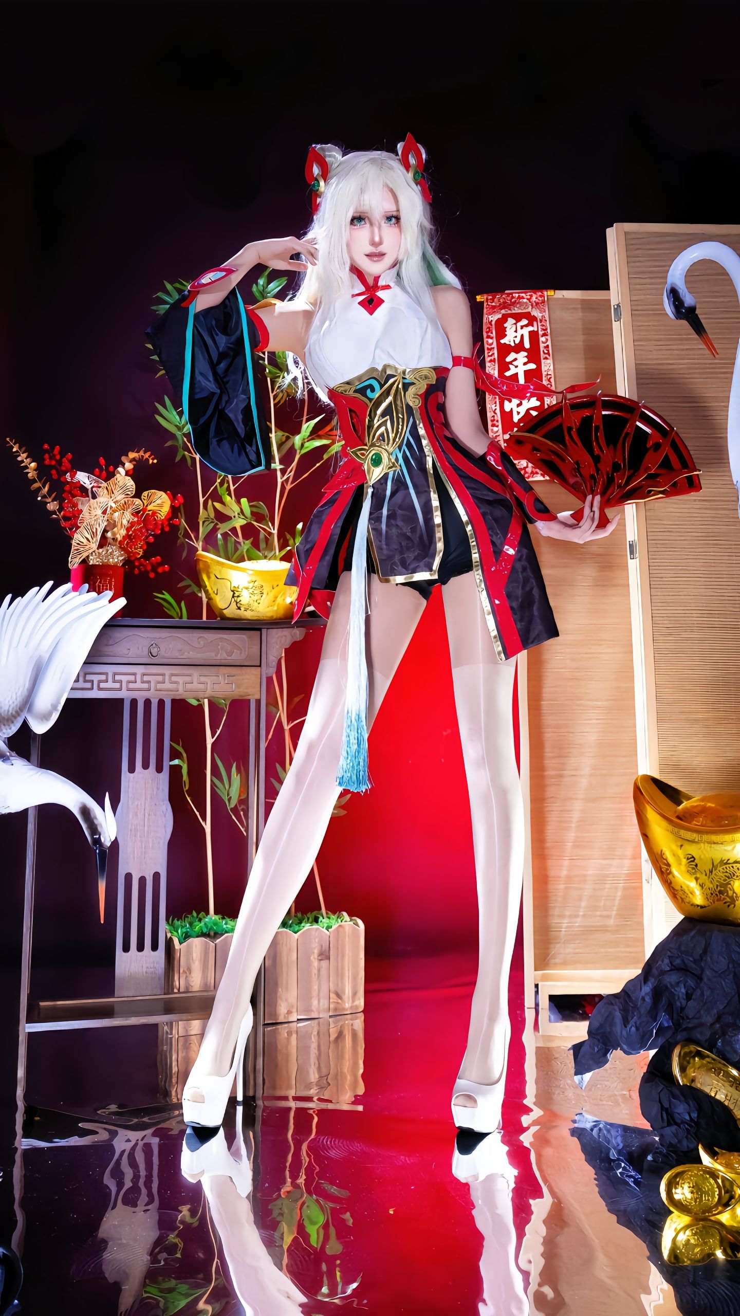 dy@月喑yīn 剪纸仙灵刀妹 艾瑞莉娅 cos 金铲铲之战 金铲铲  第1张