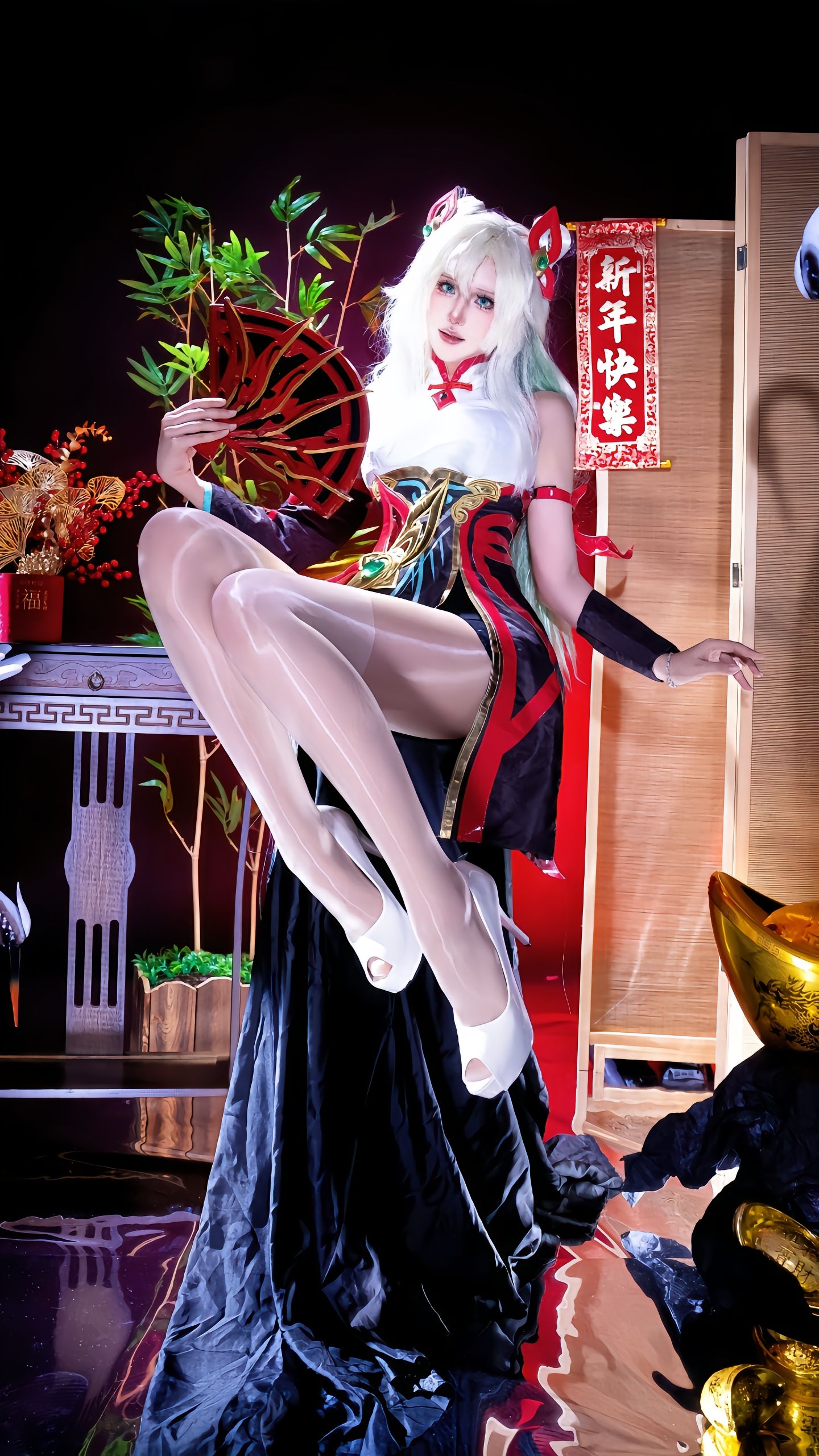 dy@月喑yīn 剪纸仙灵刀妹 艾瑞莉娅 cos 金铲铲之战 金铲铲  第2张