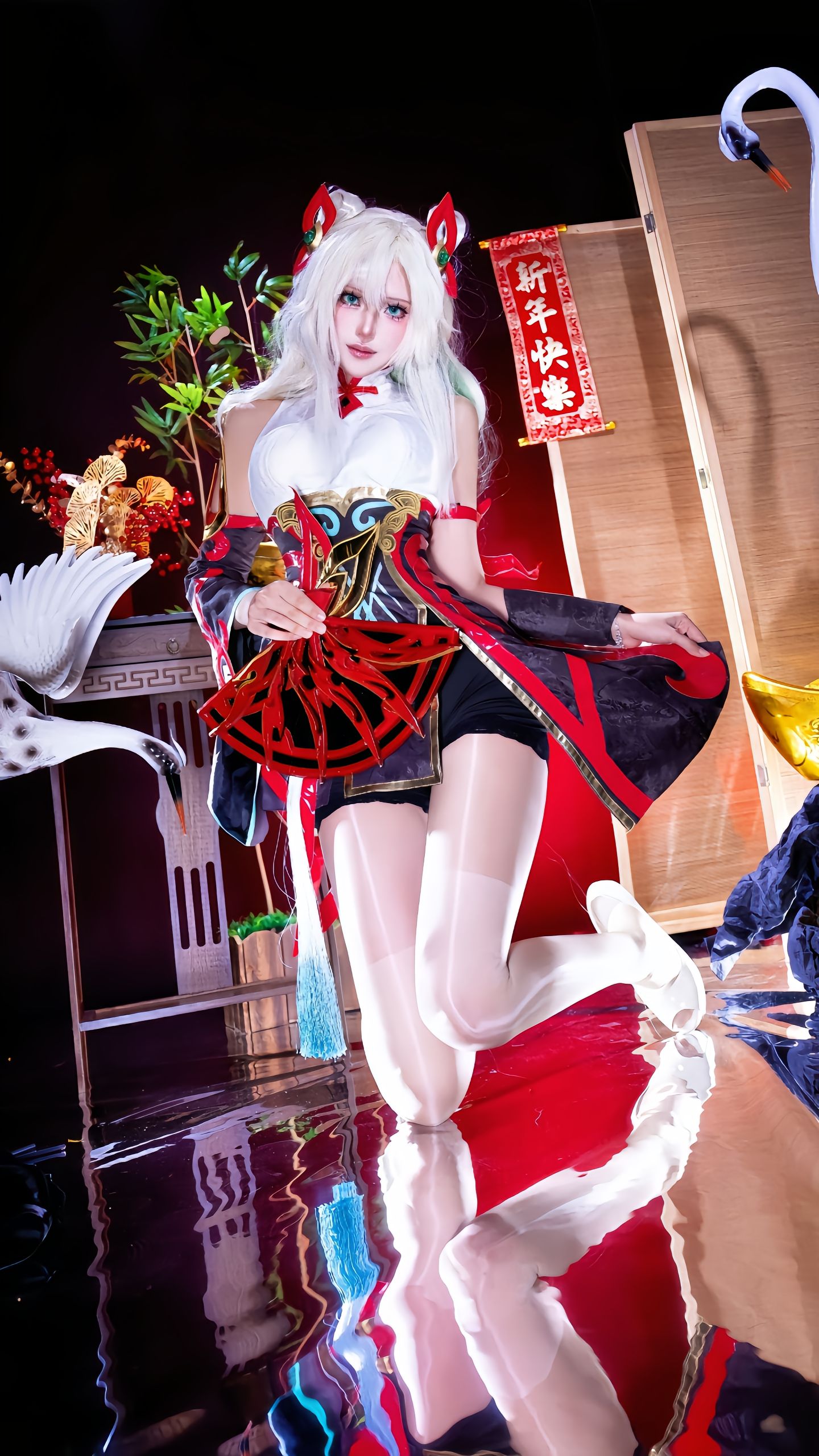 dy@月喑yīn 剪纸仙灵刀妹 艾瑞莉娅 cos 金铲铲之战 金铲铲  第4张