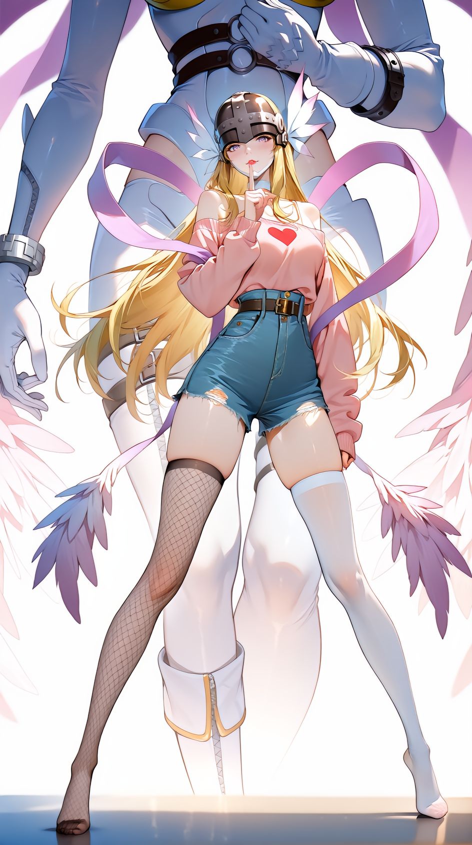 dy@大fu猫 数码宝贝御姐系列 天女兽 花仙兽 妖女兽 风神兽 同人 二创 二次元 大长腿  第1张