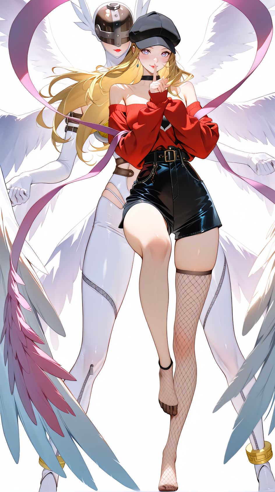 dy@大fu猫 数码宝贝御姐系列 天女兽 花仙兽 妖女兽 风神兽 同人 二创 二次元 大长腿  第4张