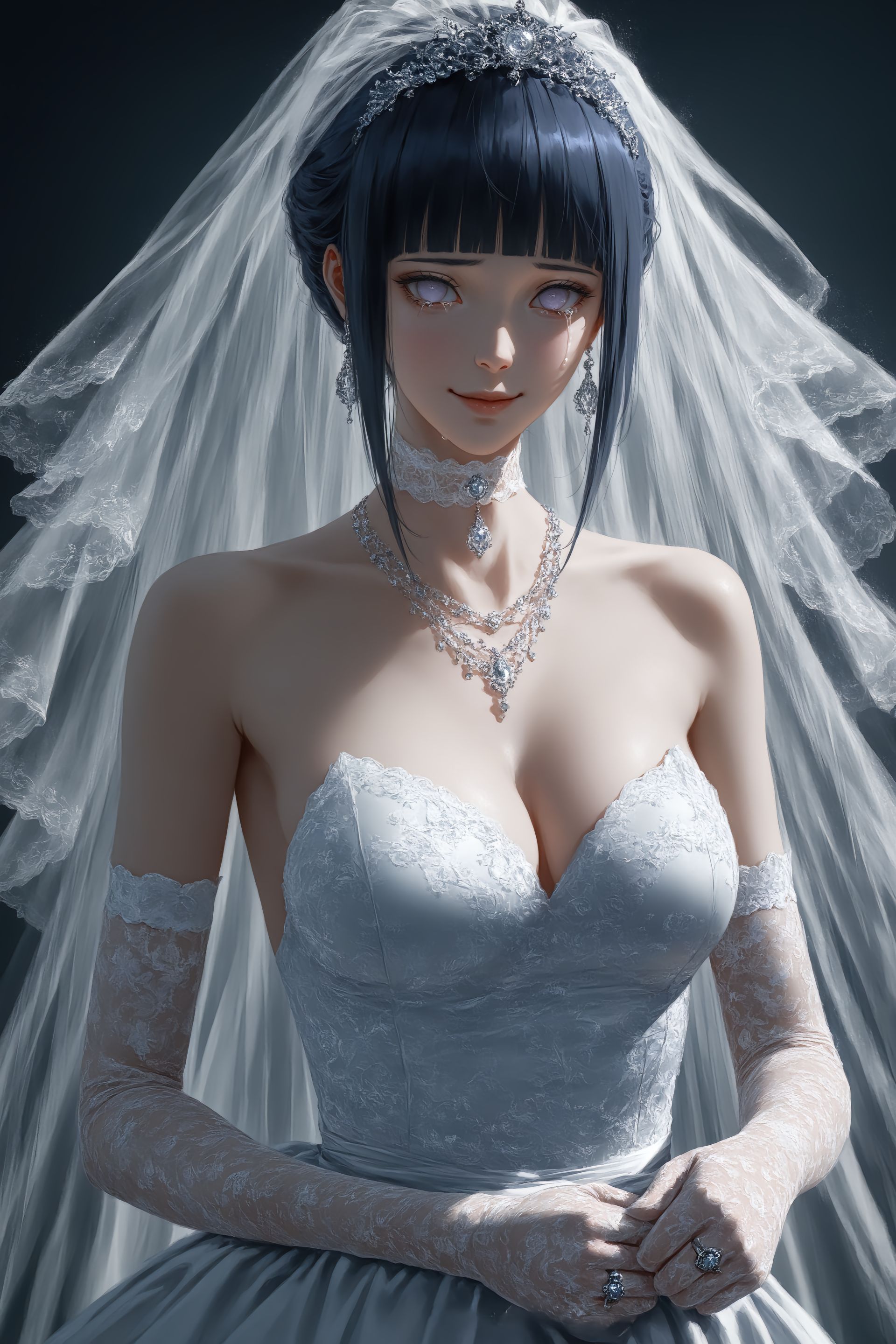 新娘雏田 火影忍者 婚纱 雏田 二次元 动漫美图真是便宜鸣人了。  第5张