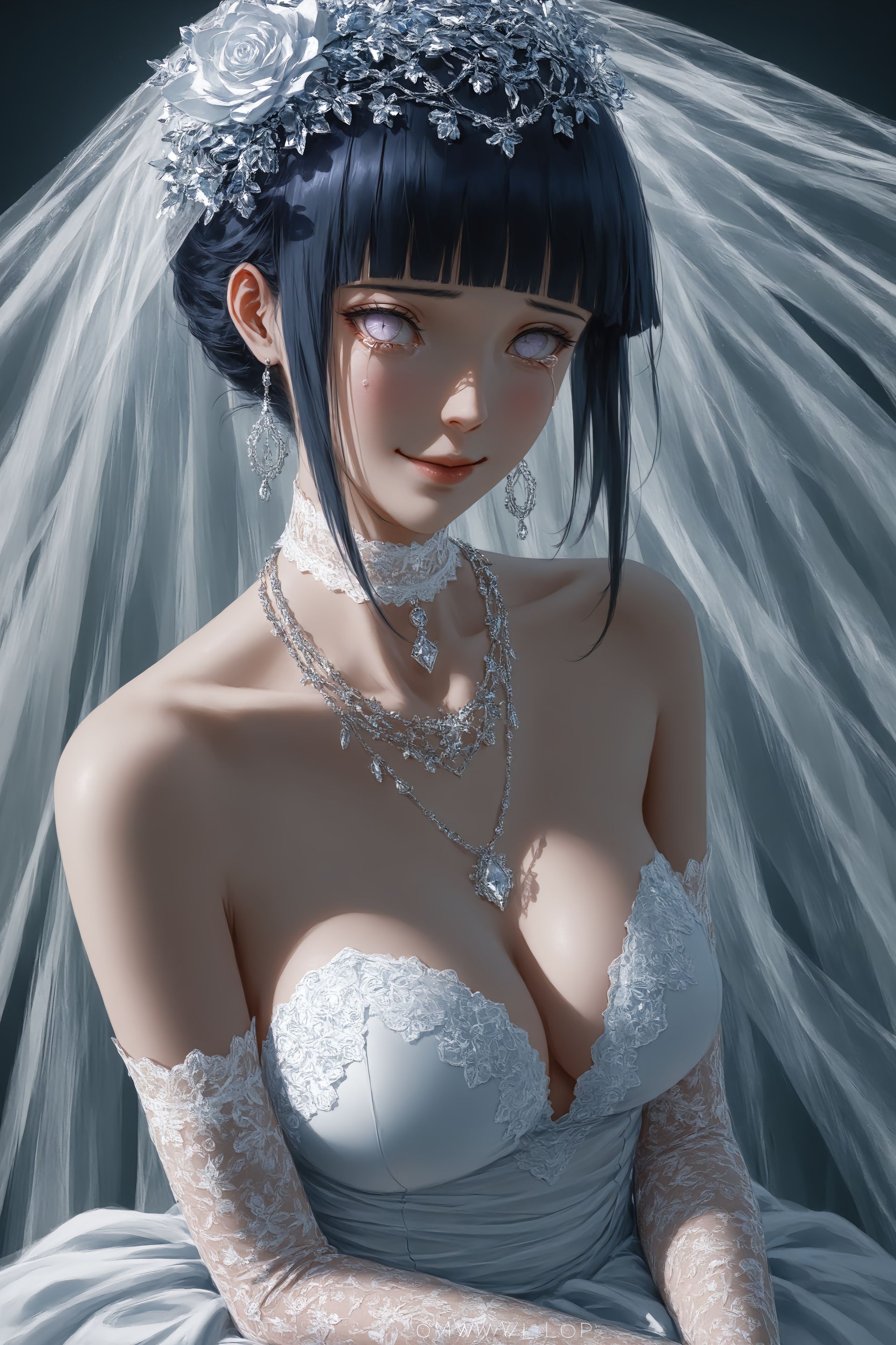 新娘雏田 火影忍者 婚纱 雏田 二次元 动漫美图真是便宜鸣人了。  第6张