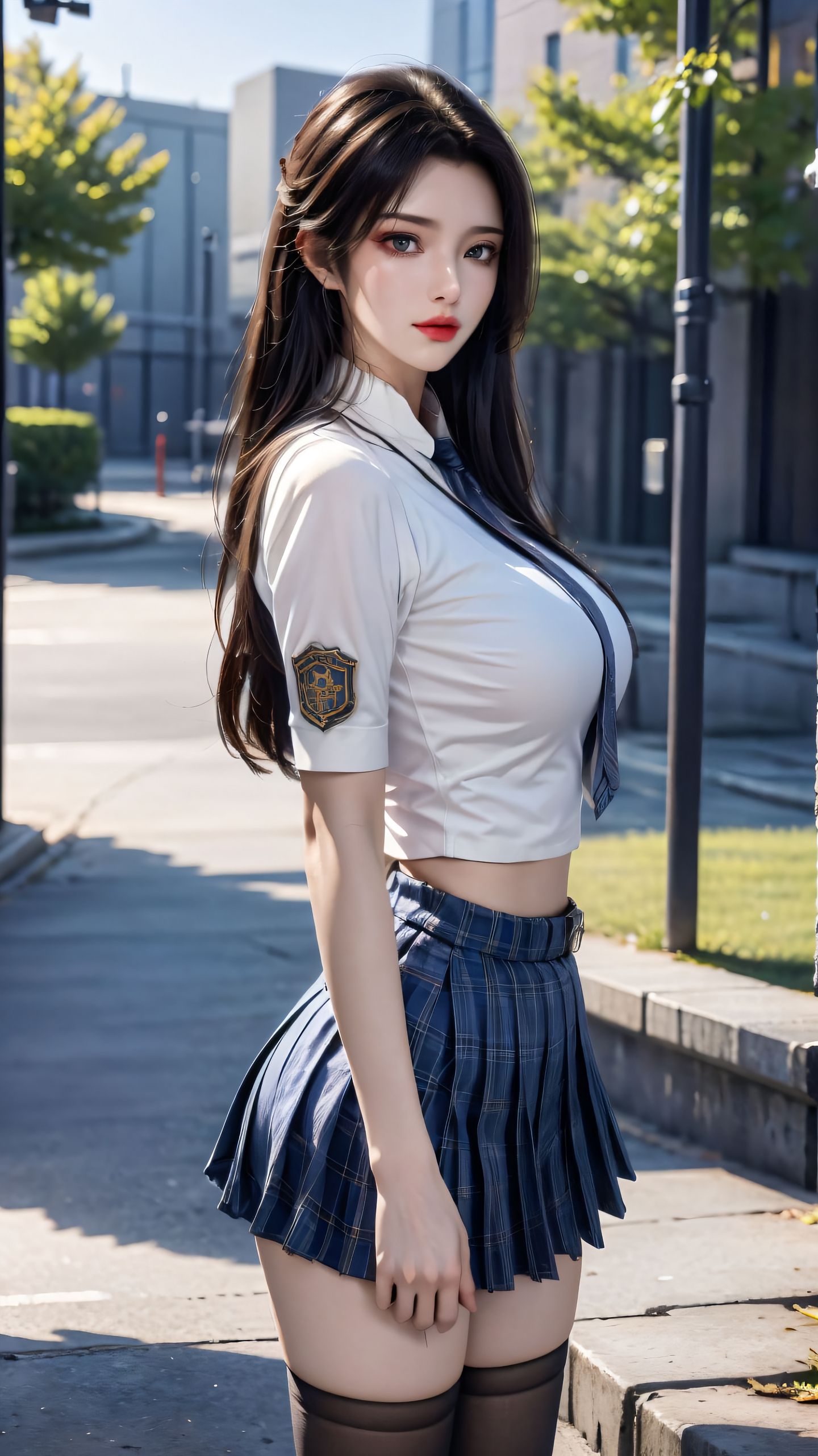 怎么甘心做朋友，再看一眼还是想拥有。#国漫女神 #斗破苍穹动漫 #云韵 #JK制服 #动漫美图壁纸  第3张