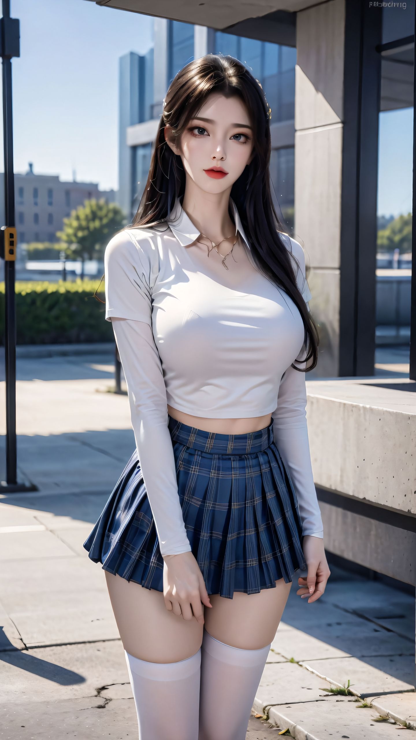 怎么甘心做朋友，再看一眼还是想拥有。#国漫女神 #斗破苍穹动漫 #云韵 #JK制服 #动漫美图壁纸  第4张