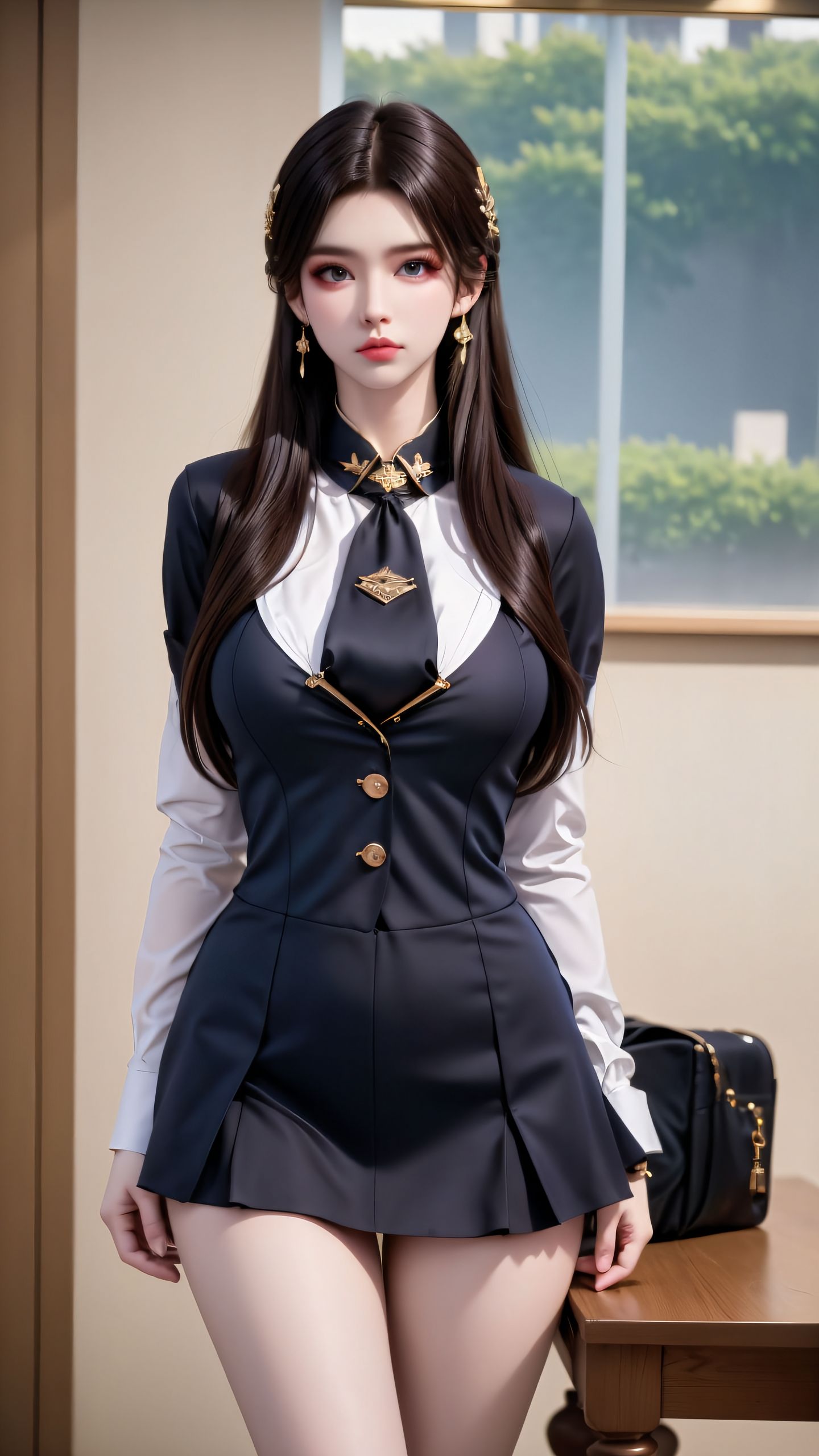 连我都羡慕，你在我心里的位置。#国漫美女 #斗破苍穹 #古薰儿 #jk制服 #ai写真  第2张