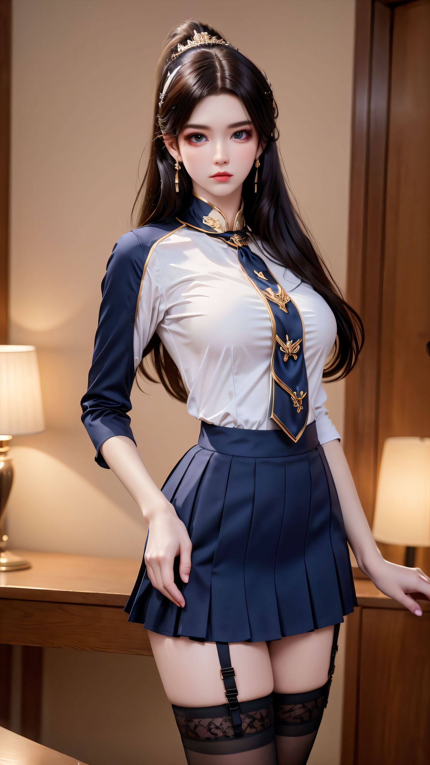 连我都羡慕，你在我心里的位置。#国漫美女 #斗破苍穹 #古薰儿 #jk制服 #ai写真  第3张