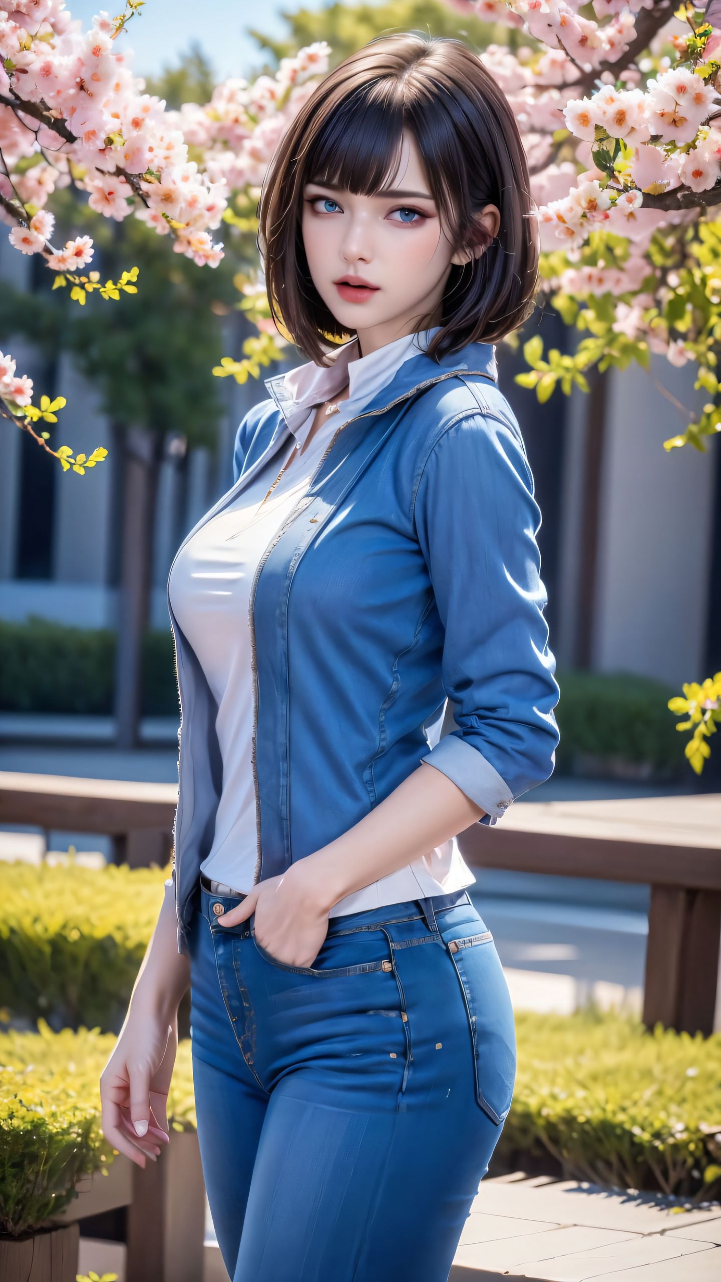 我见过最蓝的天是初遇你的那天。#动漫美女 #吞噬星空 #姬青 #牛仔裤搭配 #动漫美图  第4张