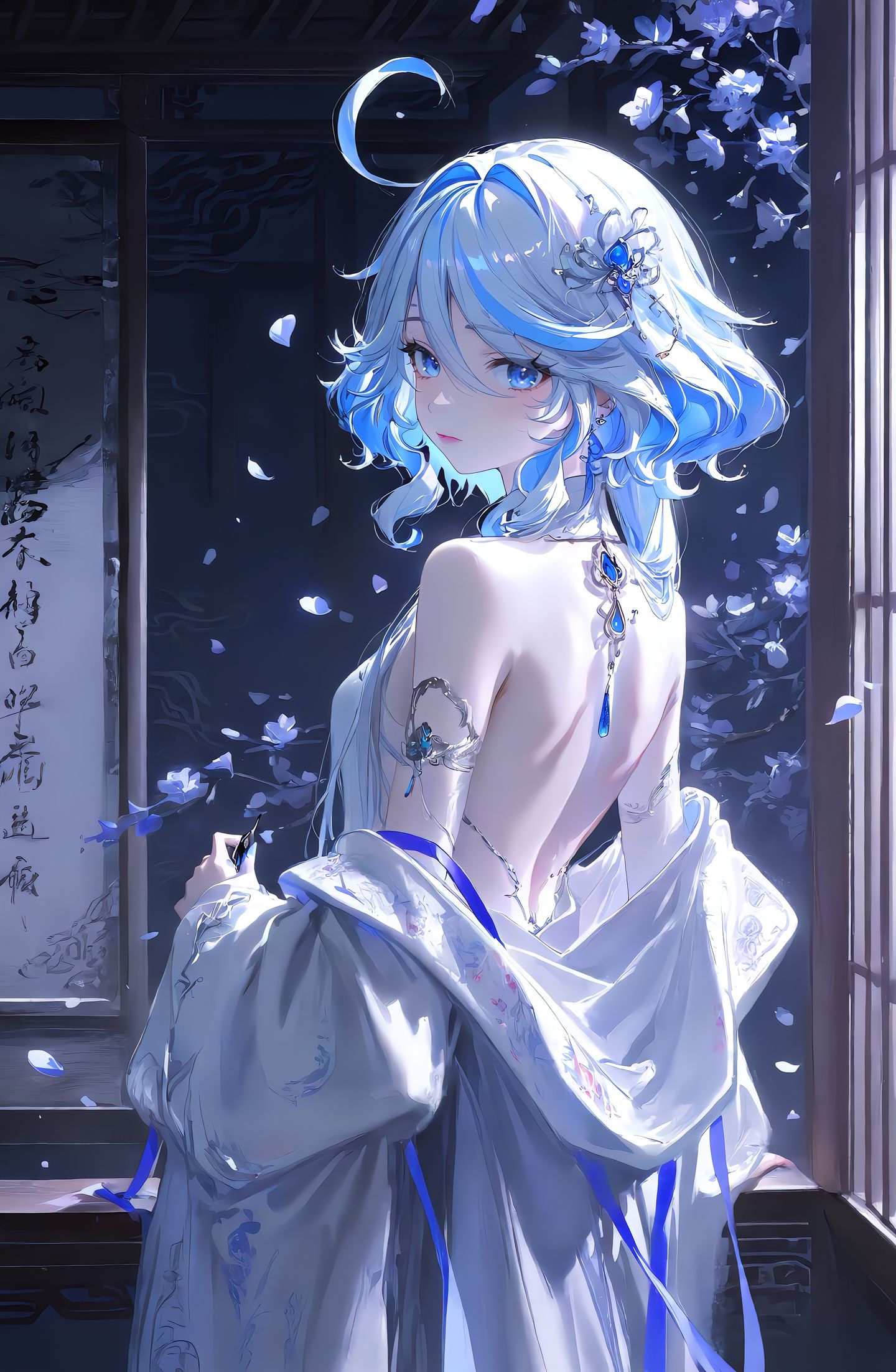 ai绘画#原神#芙宁娜、凝光、八重神子、优菈#二次元壁纸#古风壁纸  第3张