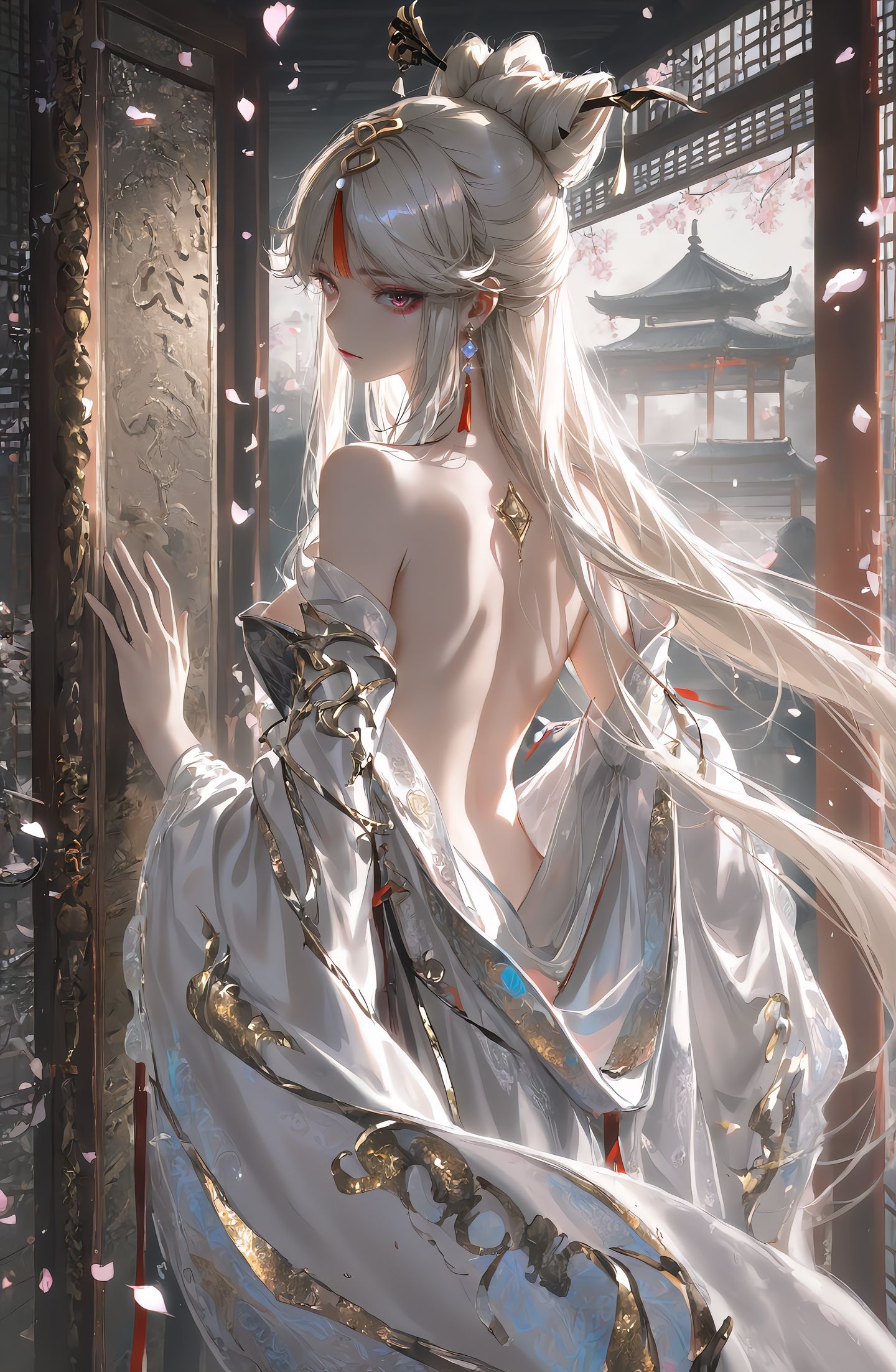 ai绘画#原神#芙宁娜、凝光、八重神子、优菈#二次元壁纸#古风壁纸  第4张