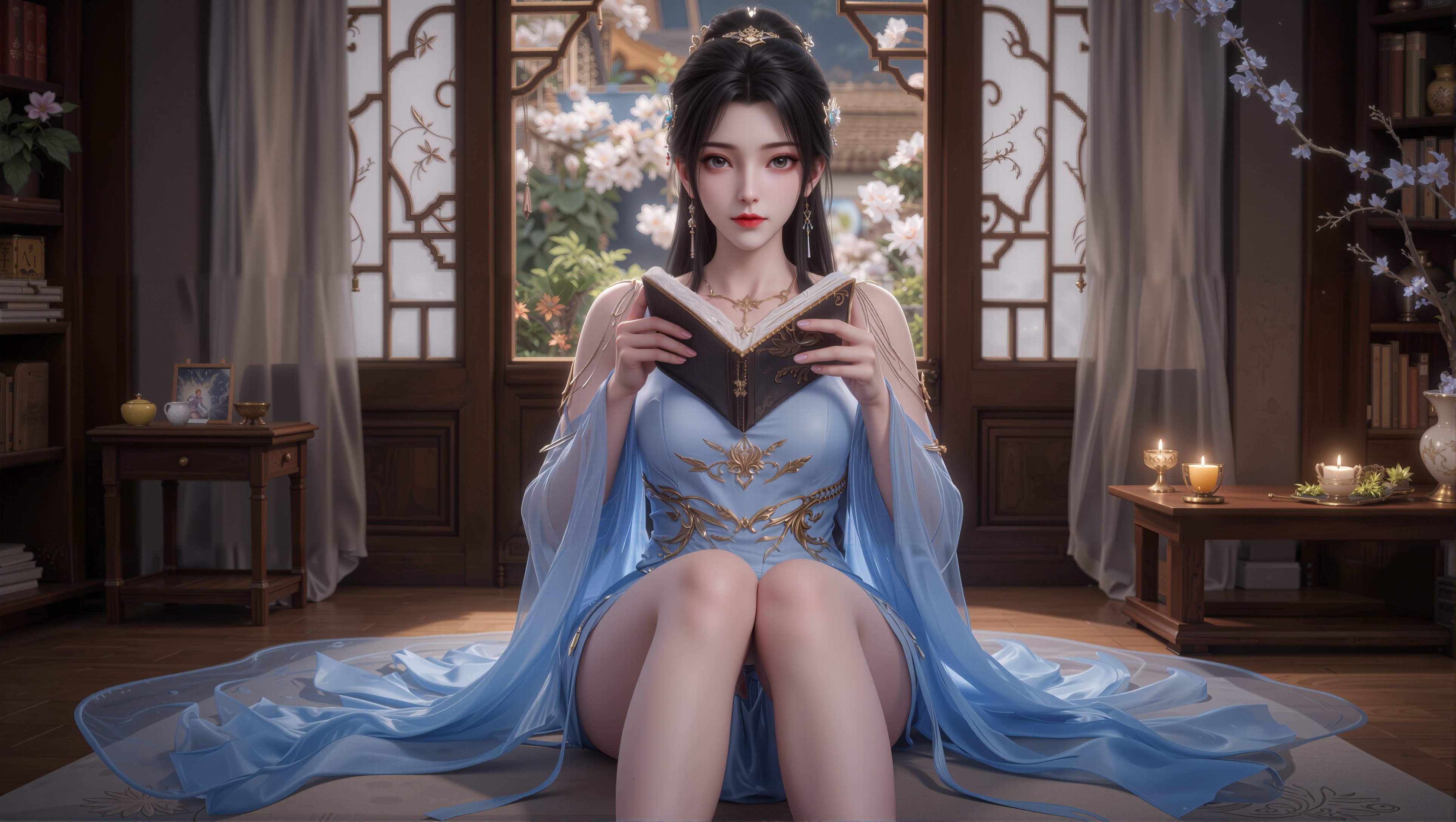 今天是看书的清漪。#国漫 #国漫女神 #壁纸 #完美世界 #清漪  第2张