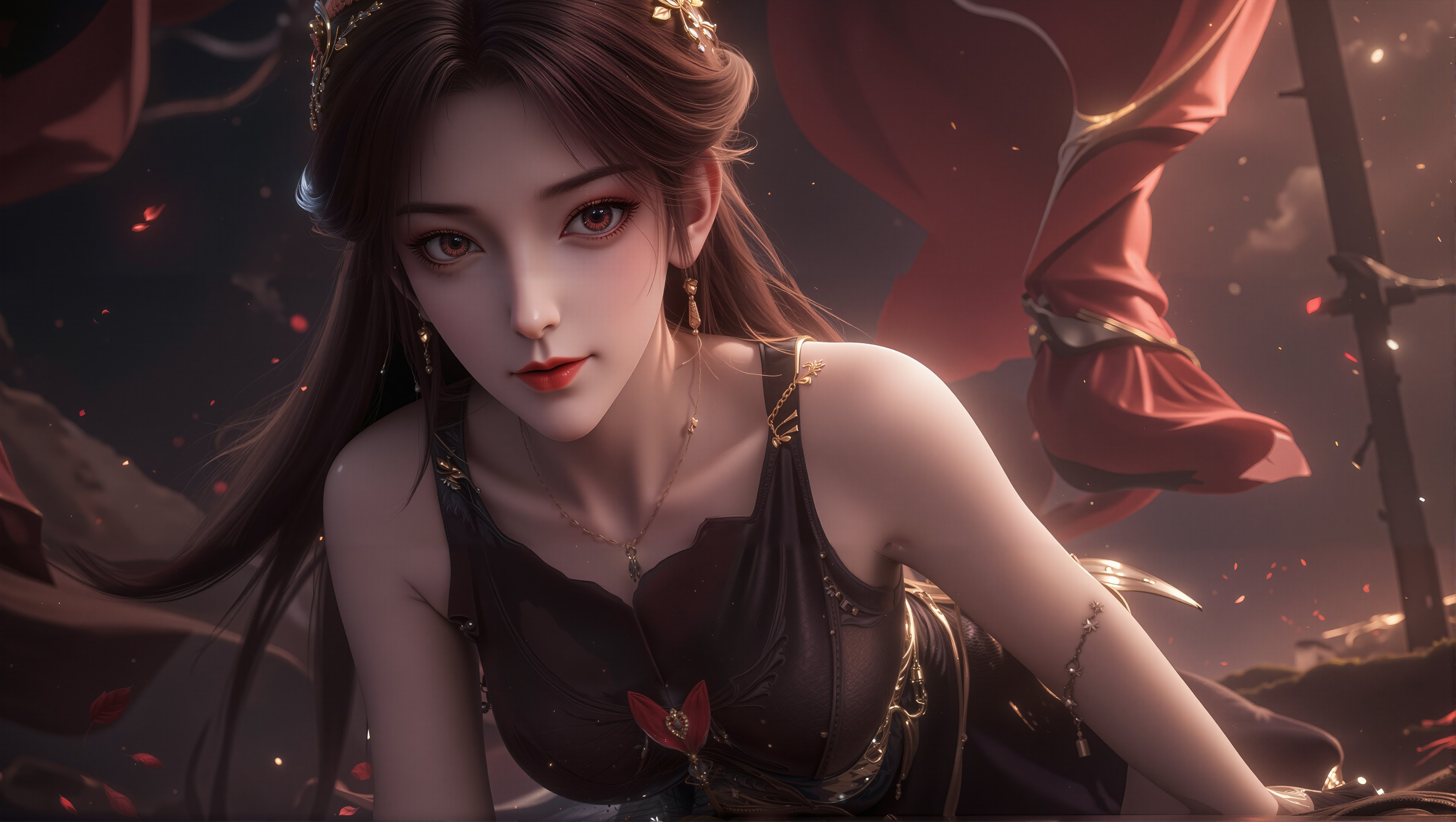 【8P图集】暗黑元素拉满的火灵儿是什么样的？。#国漫 #国漫女神 #壁纸 #完美世界 #火灵儿  第3张