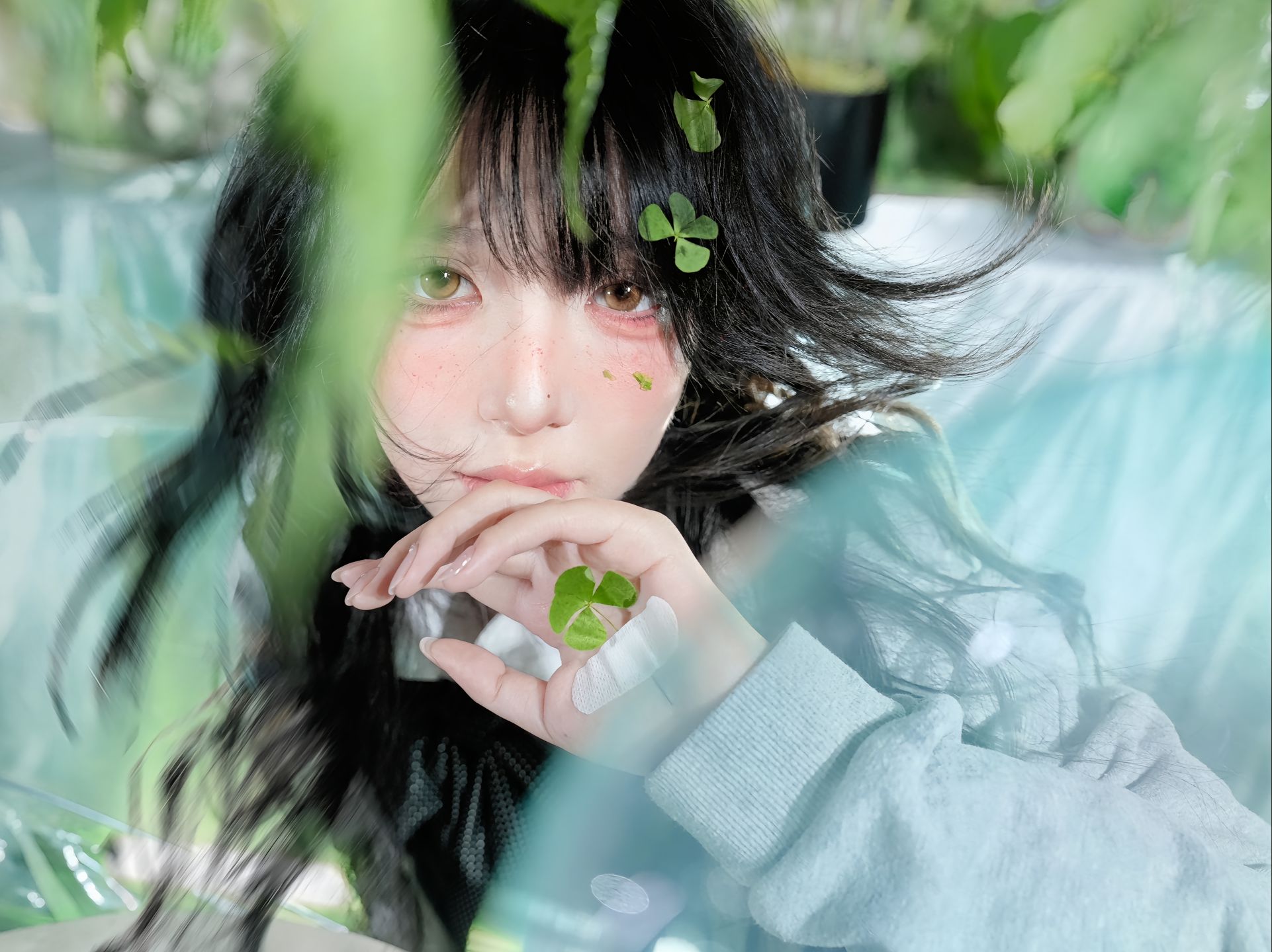 dy@BliNdd 风轻轻 我听见你声音#氛围感 绿色 氧气 少女感 @梨里lili  第4张