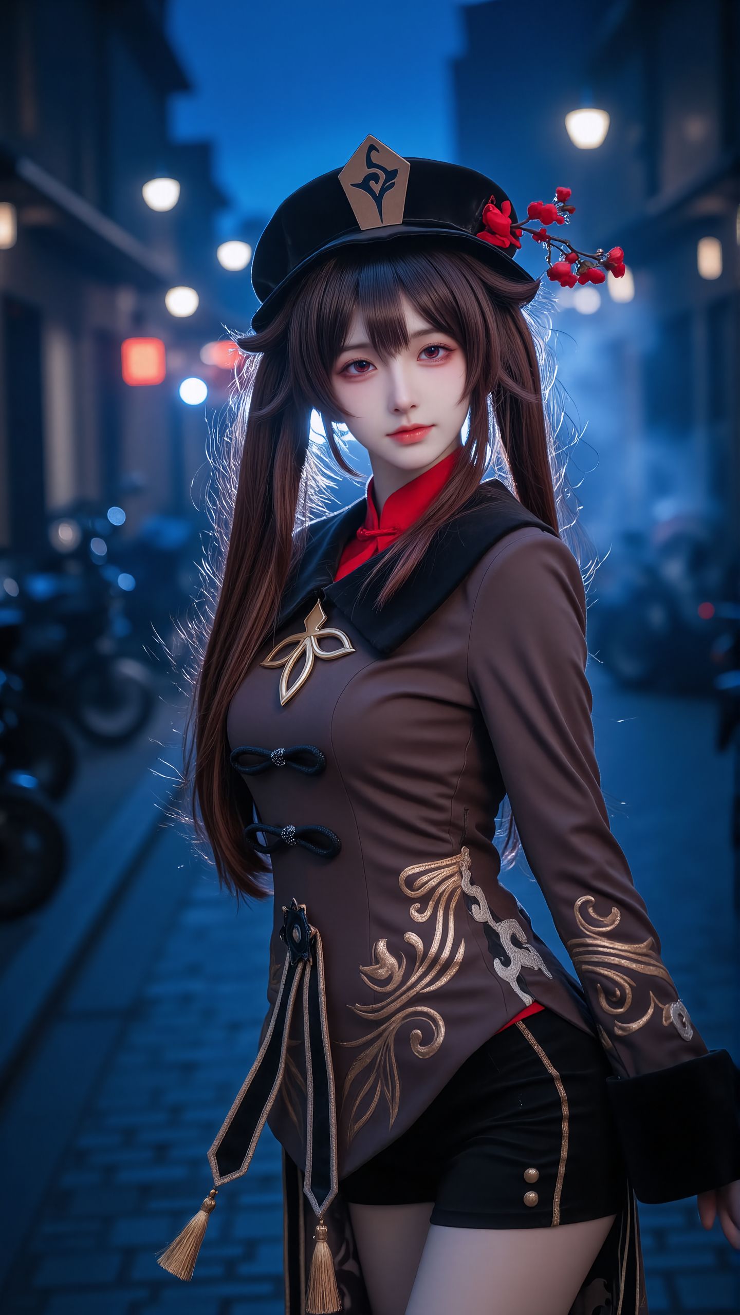 哟~找本堂主有何贵干呀？胡桃又出来啦。#胡桃 #原神 #一种很新的cosplay  第3张
