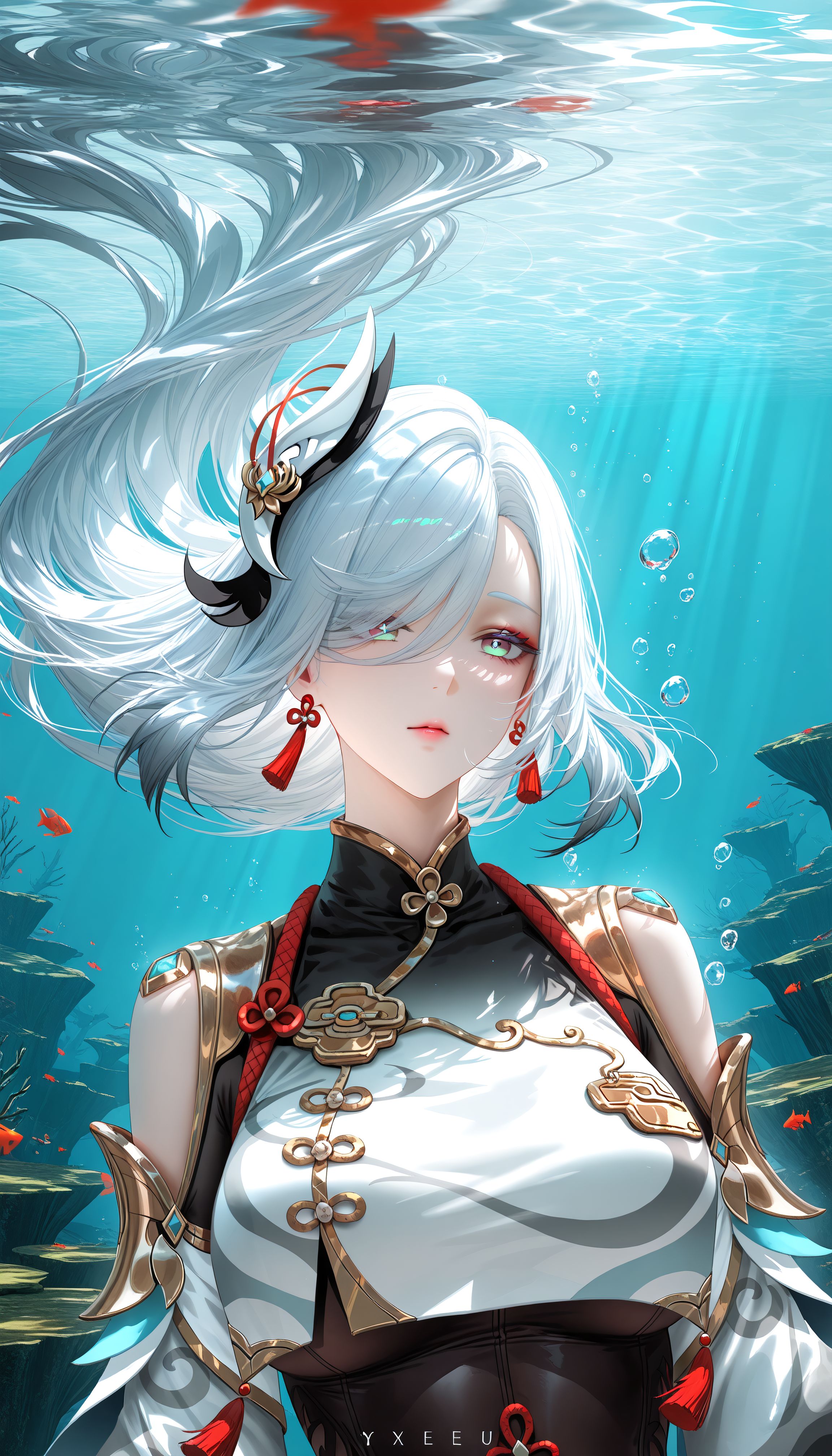 水下摄影 #申鹤 #原神 #二次元 #唯美意境  第3张