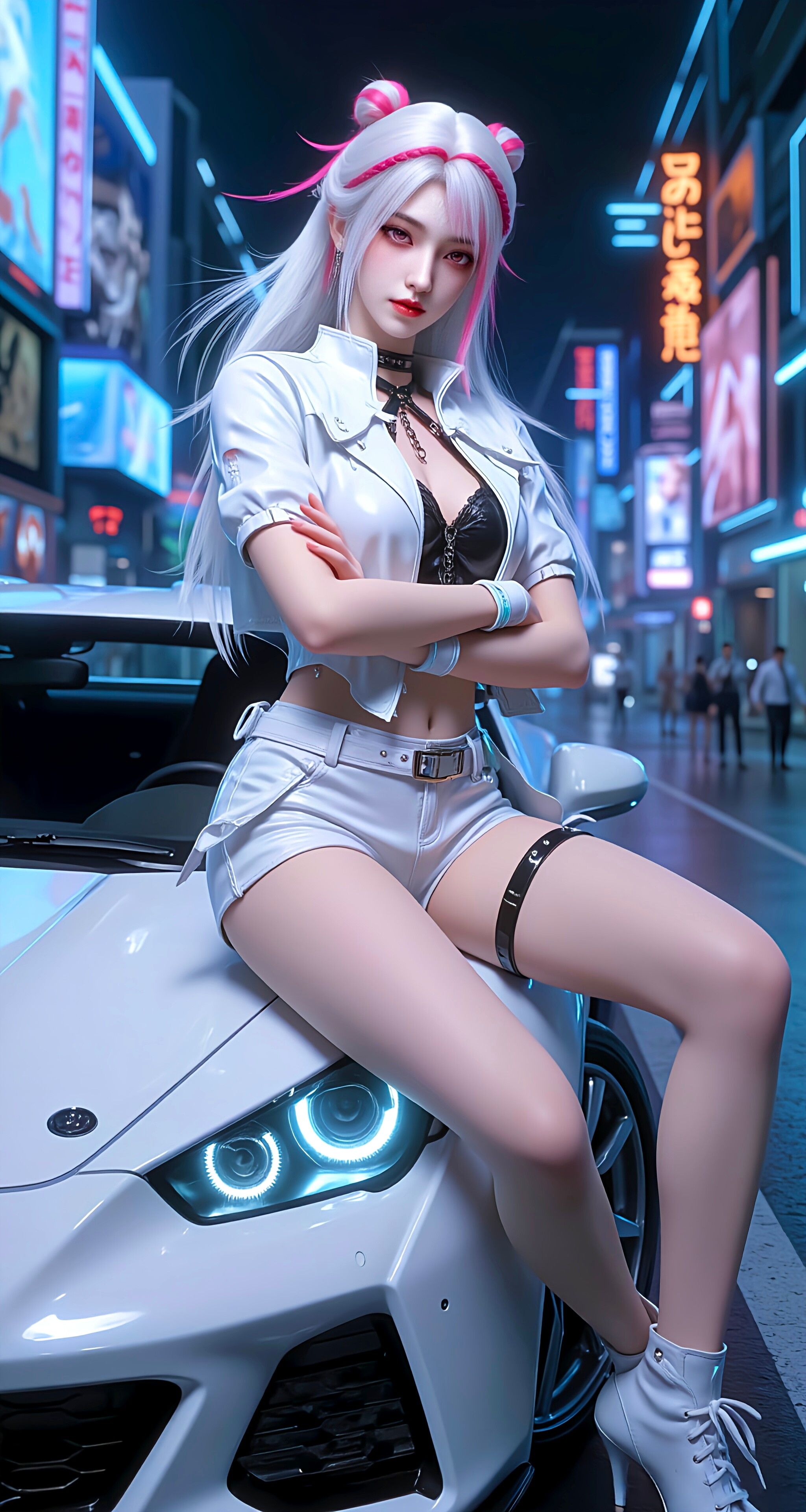 小橙 香车配美女#高清壁纸 #动漫壁纸 #精美壁纸  第3张