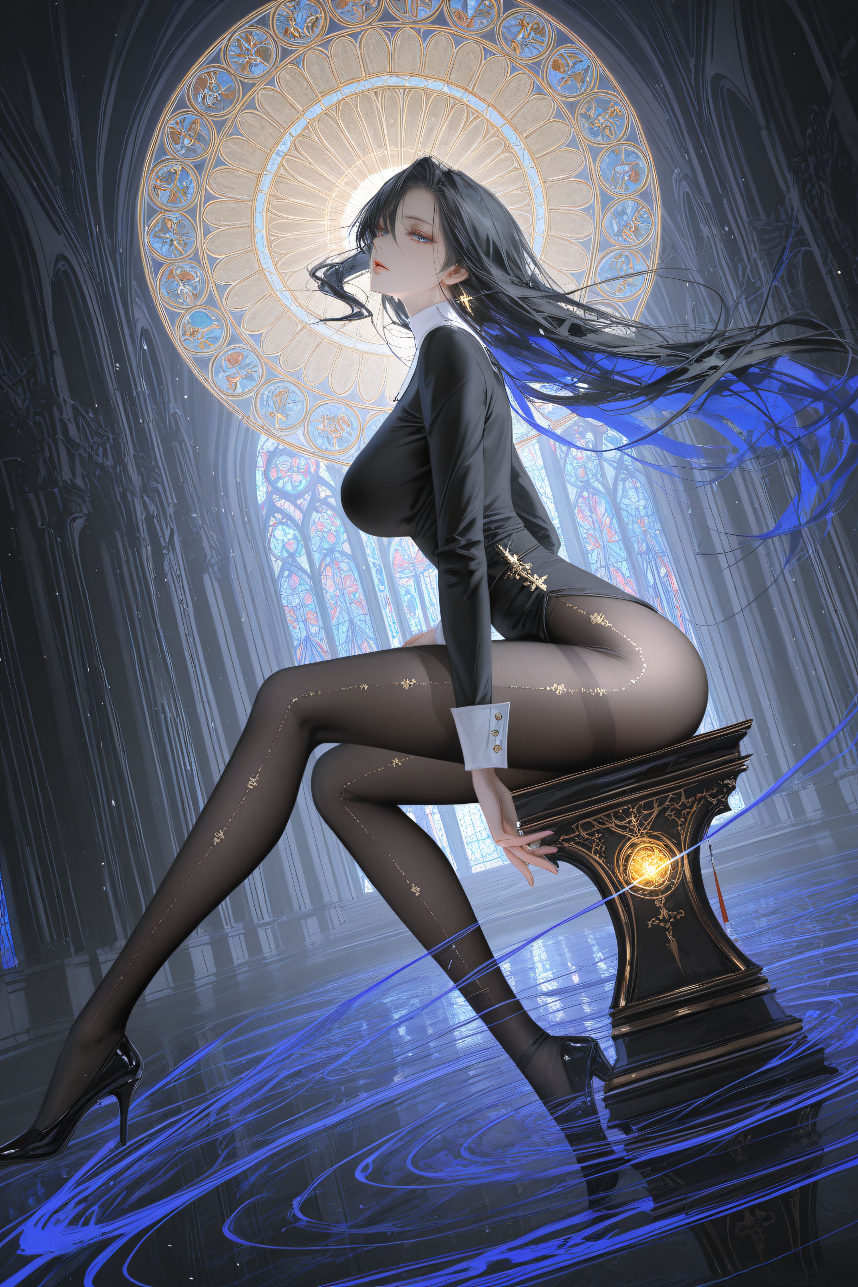 #修女 #二次元 #手机壁纸 #色彩美学#美女壁纸  第4张