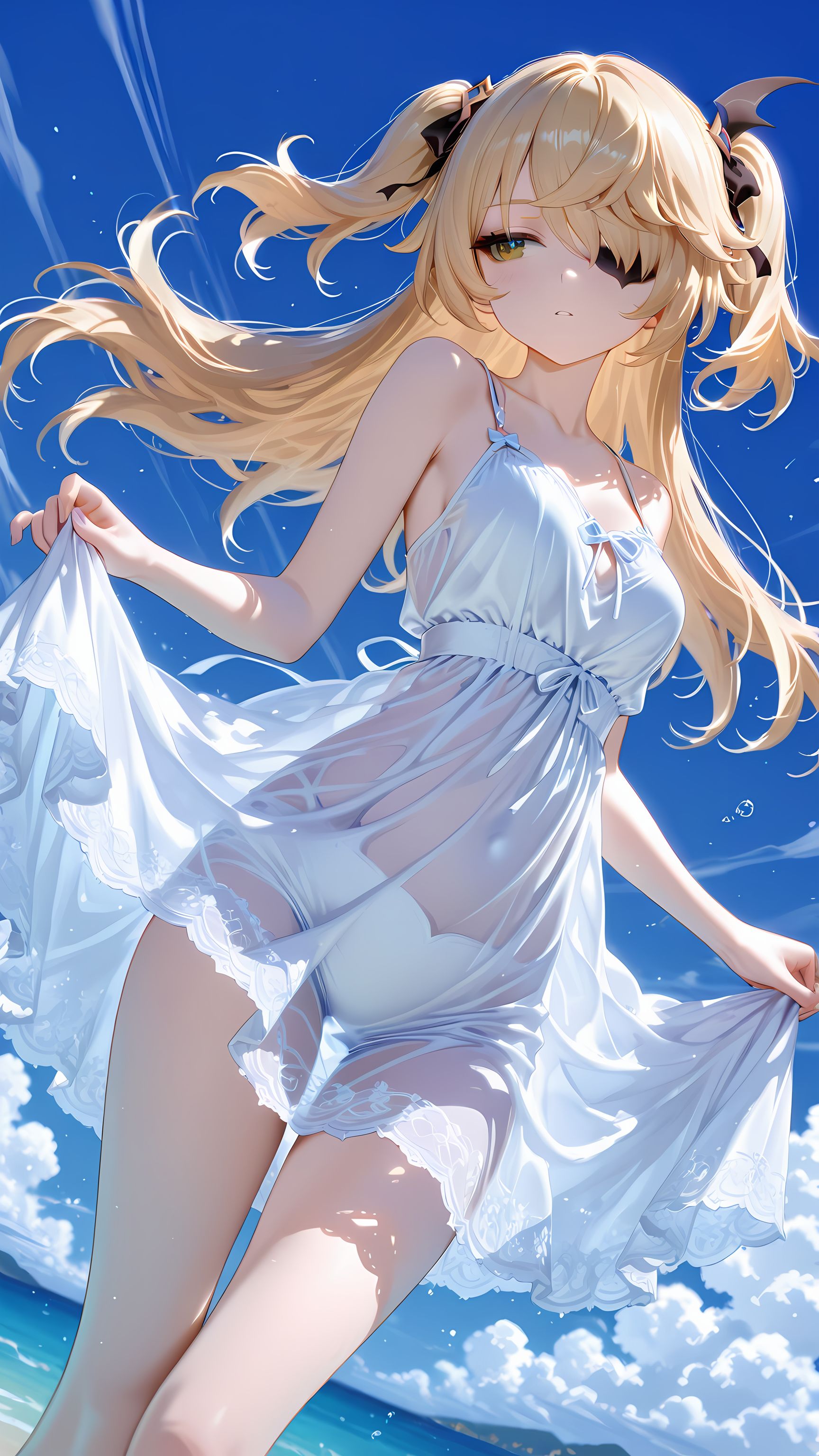 菲谢尔（原神）夏日沙滩系列，傲娇女主#二次元 #壁纸 #动漫女神 #菲谢尔 #原神  第2张