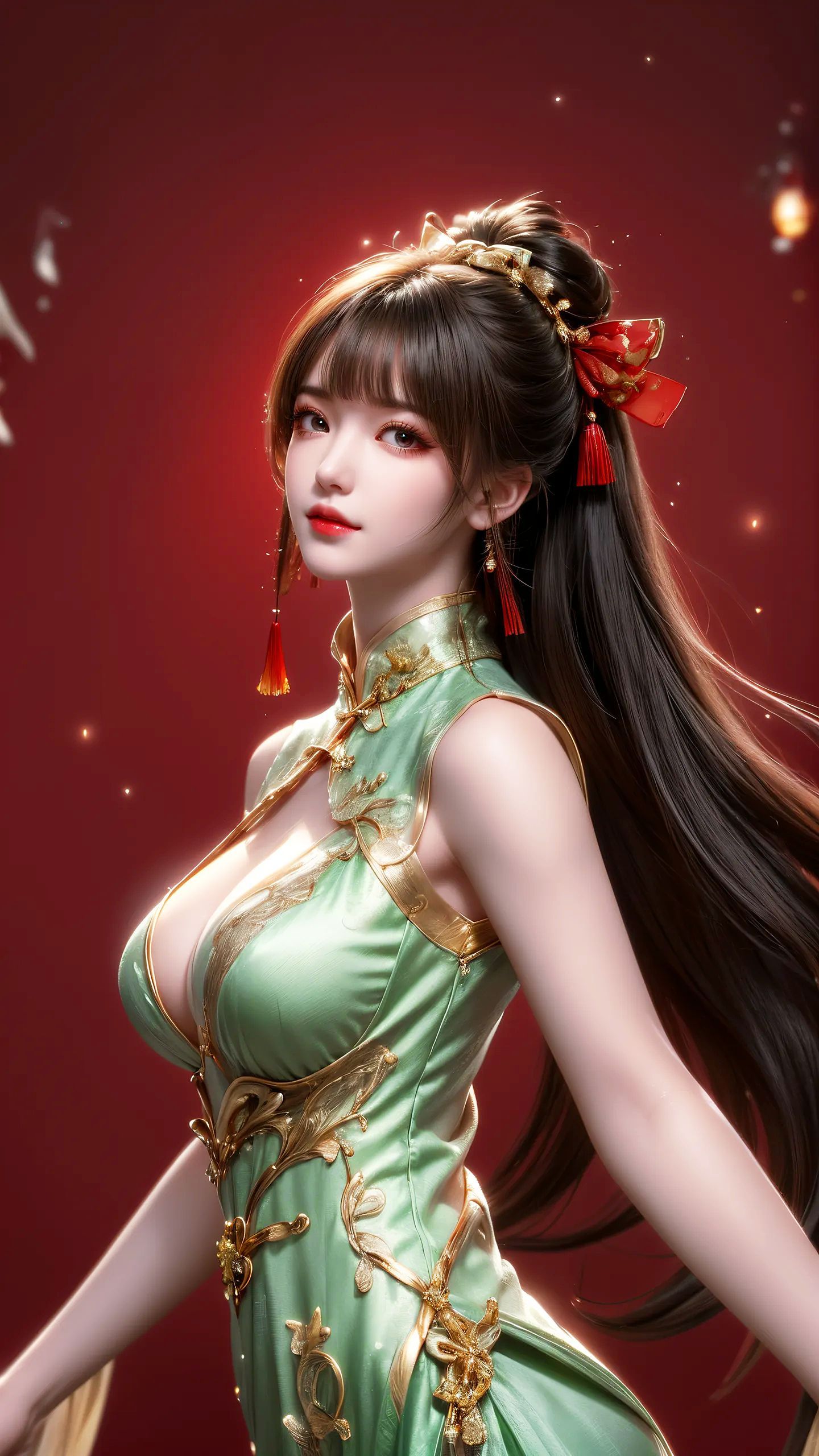 #古典美女图 #旗袍#好身材好气质  第6张