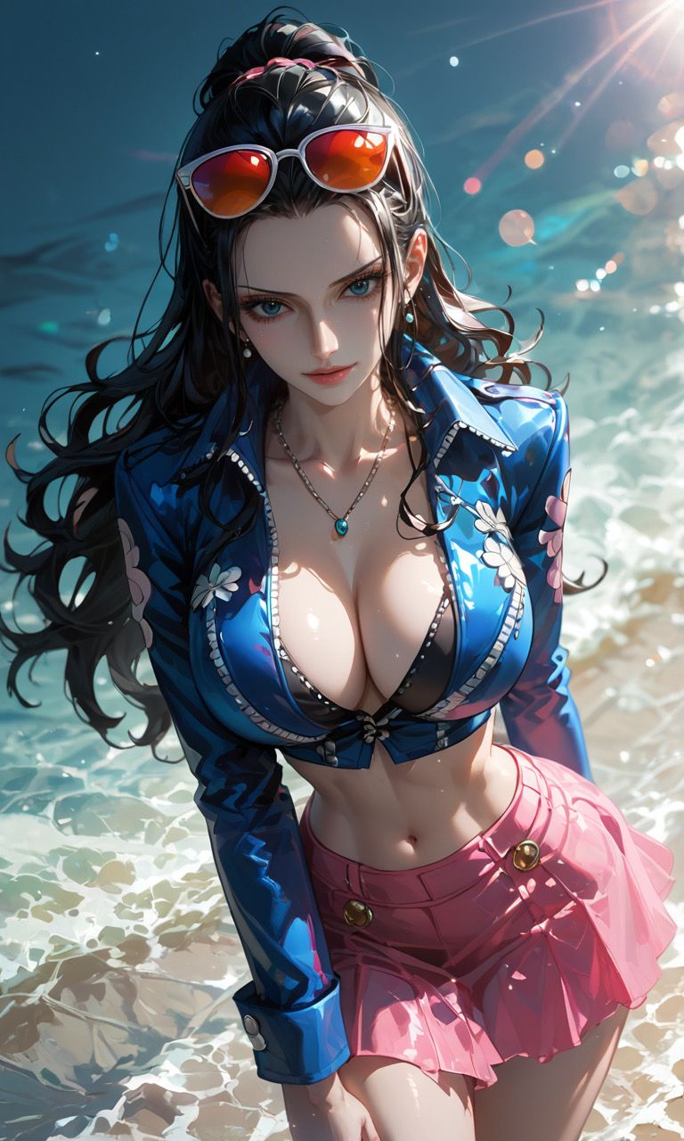 #罗宾#海贼王#泳装#海边#二次元美图  第3张