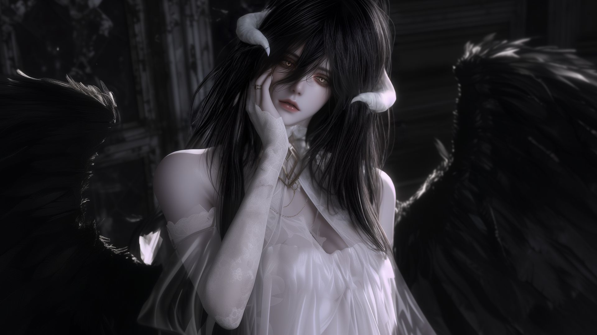 清纯魅魔，雅儿贝德。#overlord #雅儿贝德 #壁纸分享