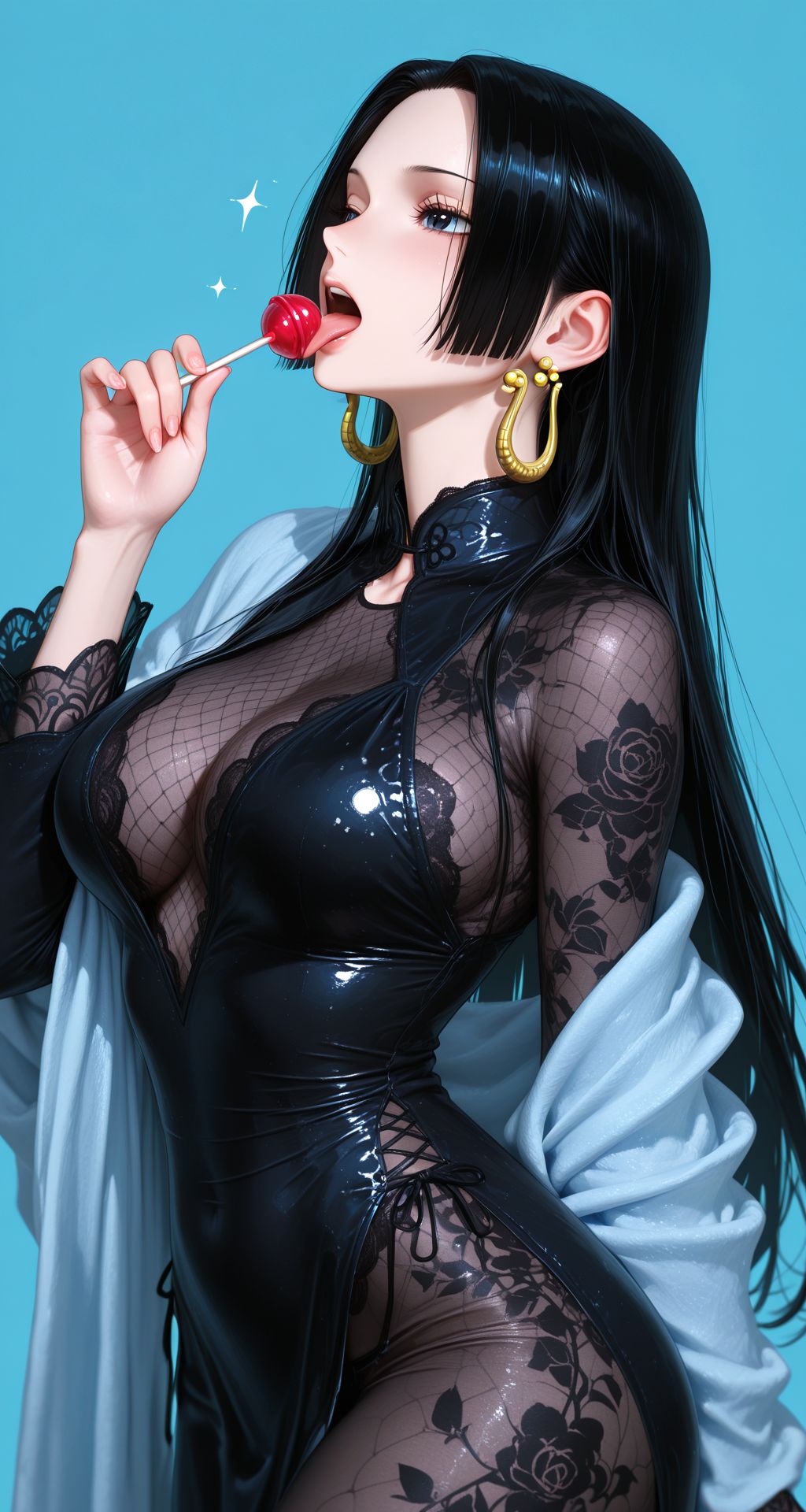 海贼王美女棒棒糖挑战！你的心跳还顶得住吗。#二次元 #御姐 #海贼王#女帝#动漫