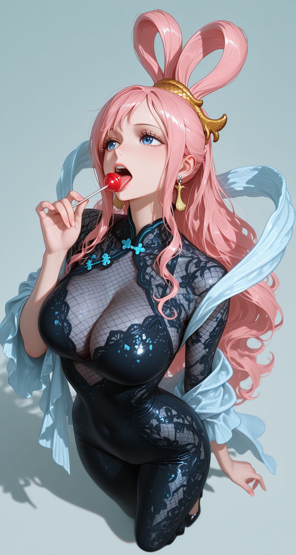 海贼王美女棒棒糖挑战！你的心跳还顶得住吗。#二次元 #御姐 #海贼王#女帝#动漫