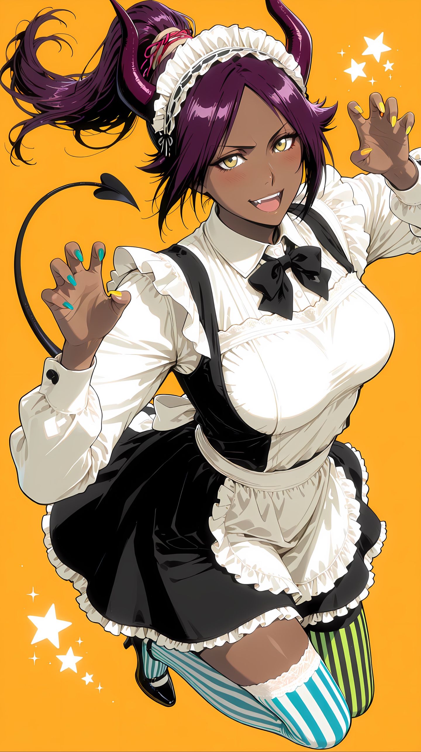 异世界穿越后，只能挑选一位的话。 #死神bleach #动漫女神 #女仆装 #壁纸 #二次元