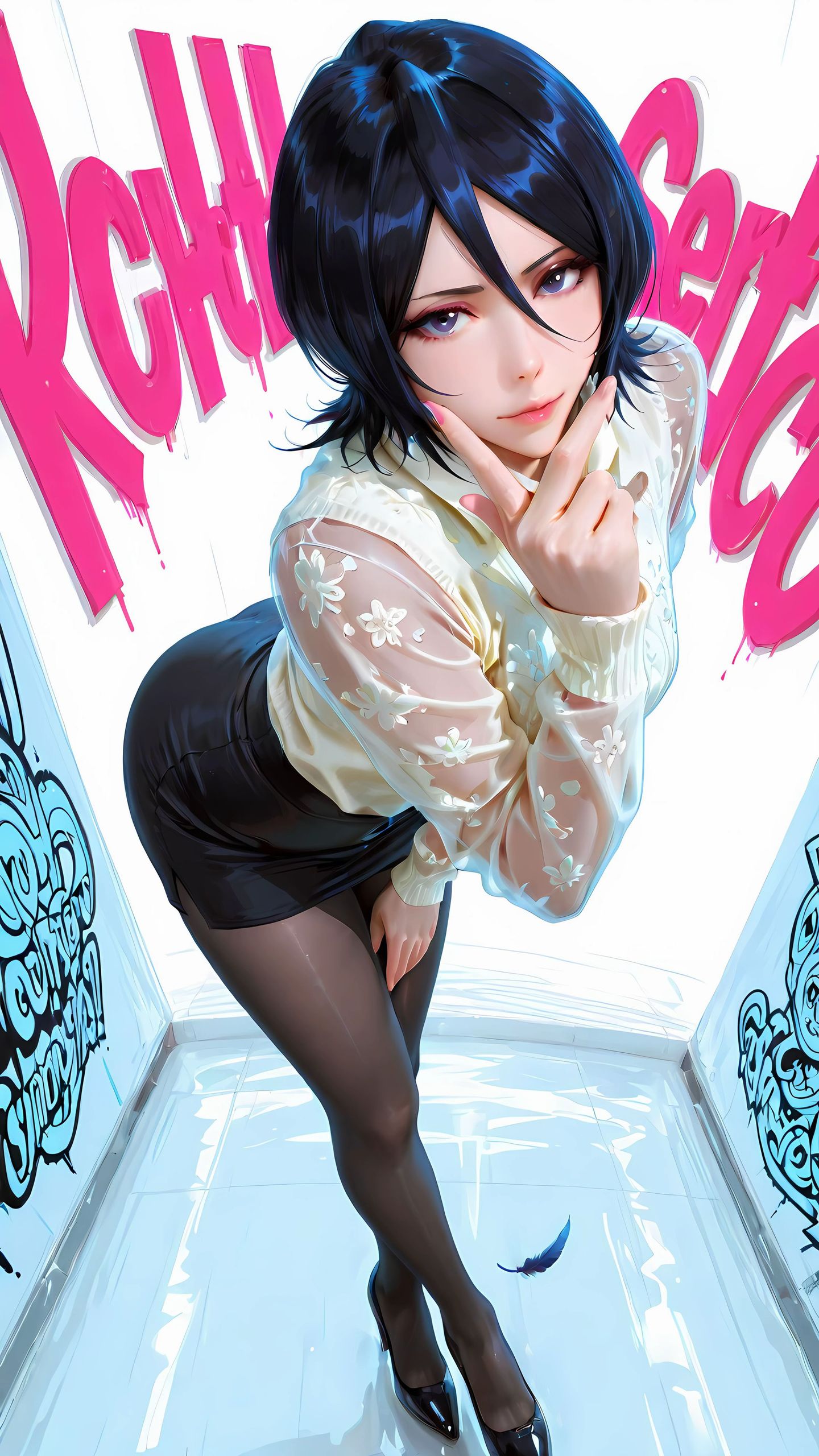 露琪亚时尚潮流摄影。#同人 #动漫女神 #死神bleach #朽木露琪亚 #二次元