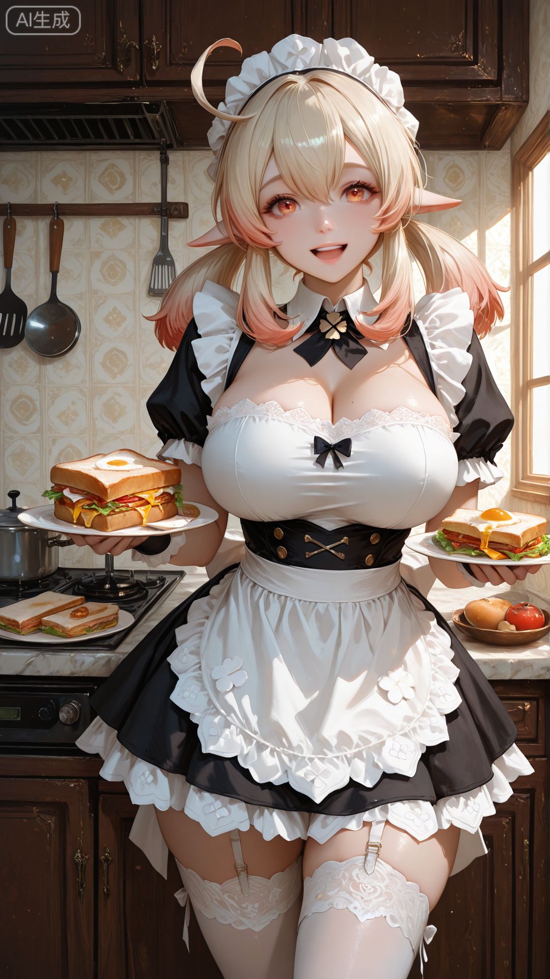 原神女仆装。#二次元 #动漫壁纸 #女仆装 #原神 #动漫少女